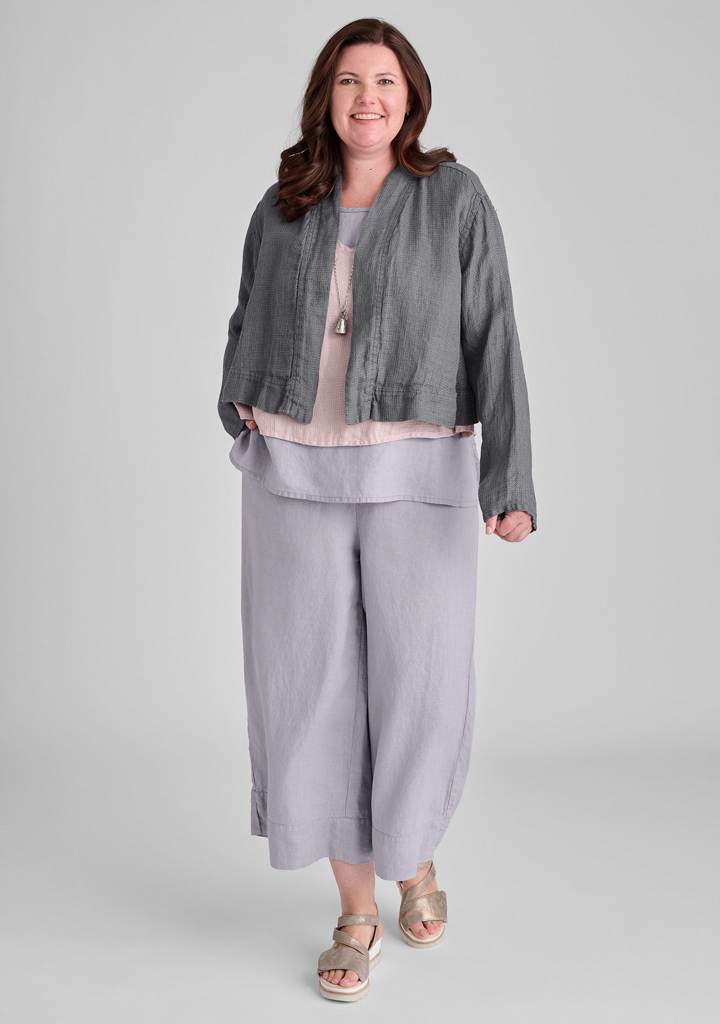 cropped cardigan linen cardigan details