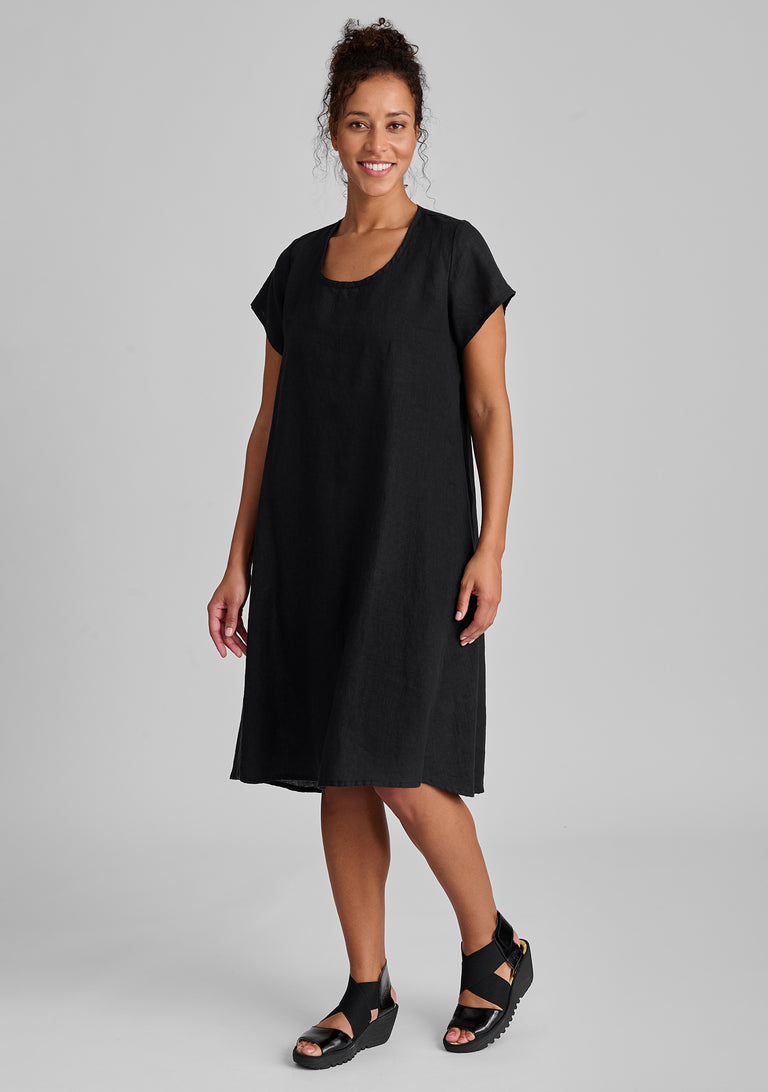 FLAX linen dress in black