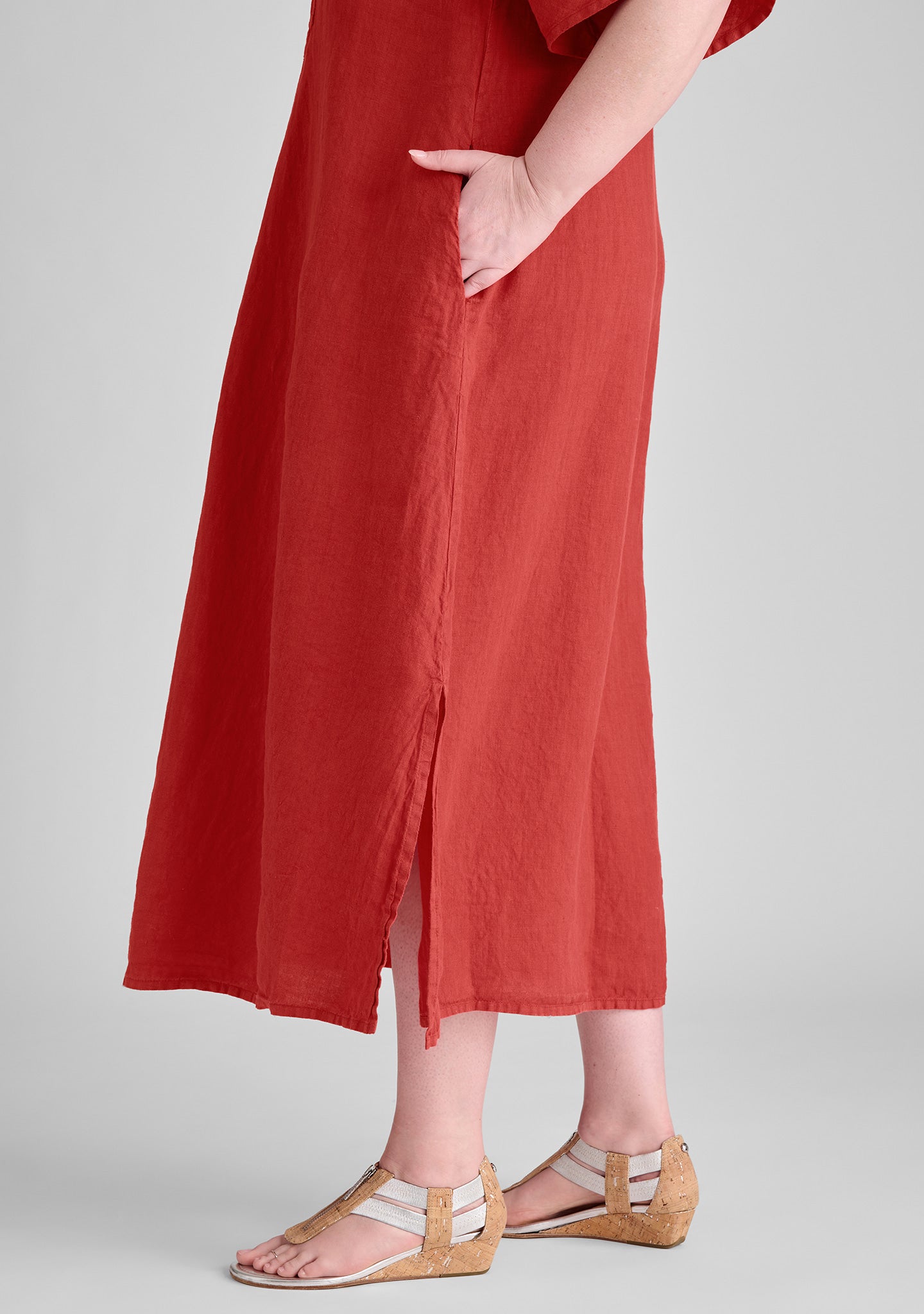 caftan dress linen maxi dress details