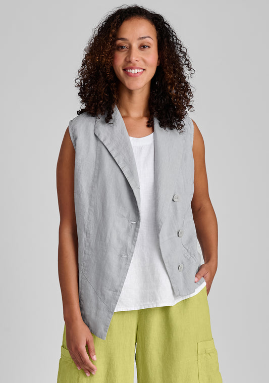chelsea vest linen vest grey