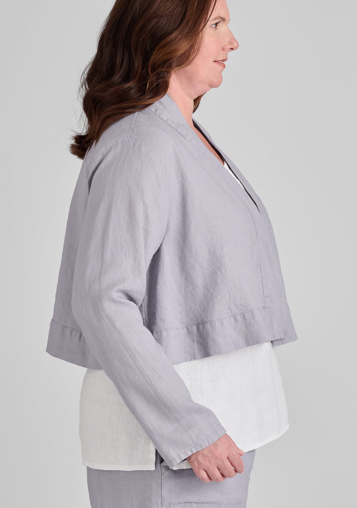 cropped cardigan linen cardigan details