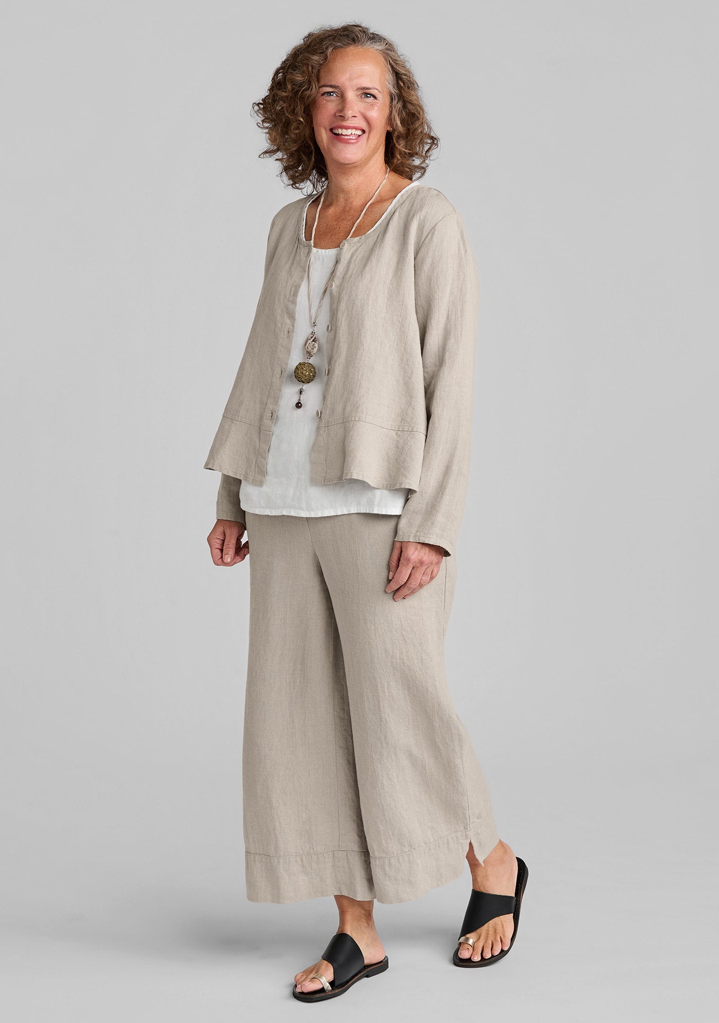 jolly jacket linen cardigan details