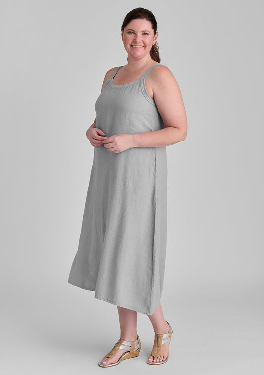 maxi dress linen dress grey