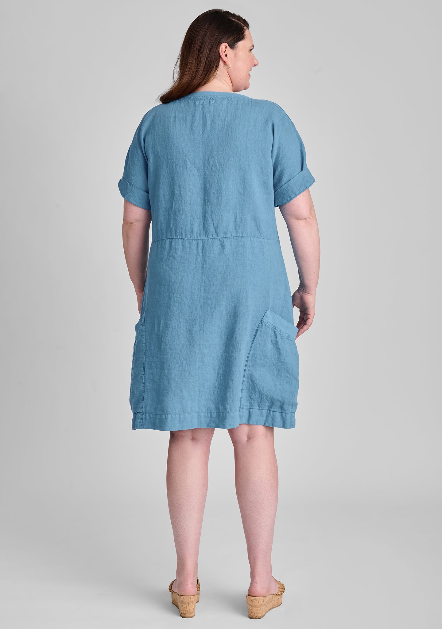 sunnyside dress linen dress details