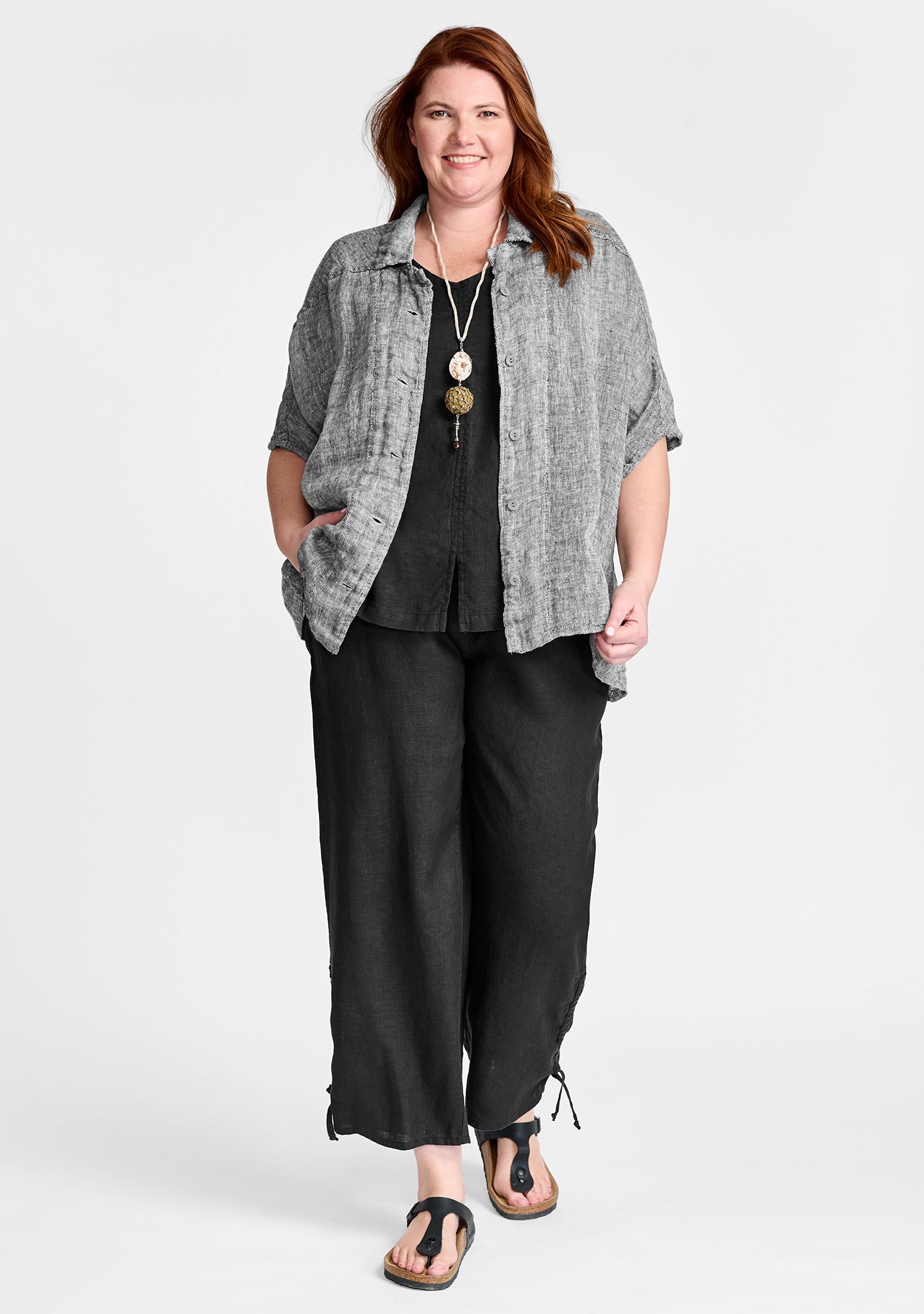 lauren shirt linen button down shirt details