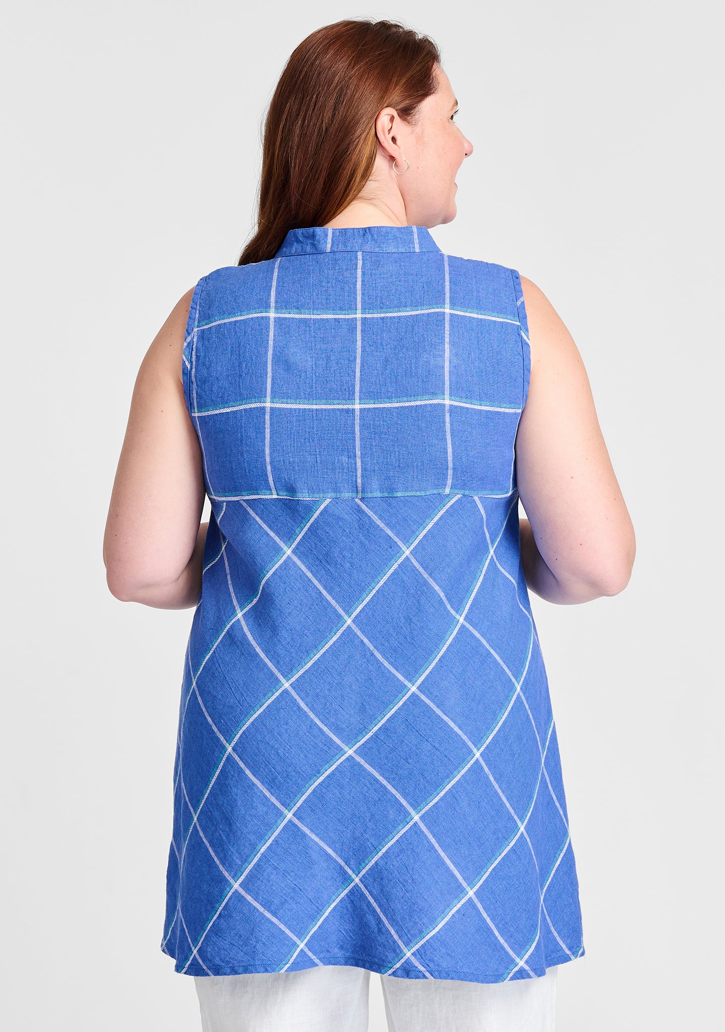 keyhole tunic linen tank top details