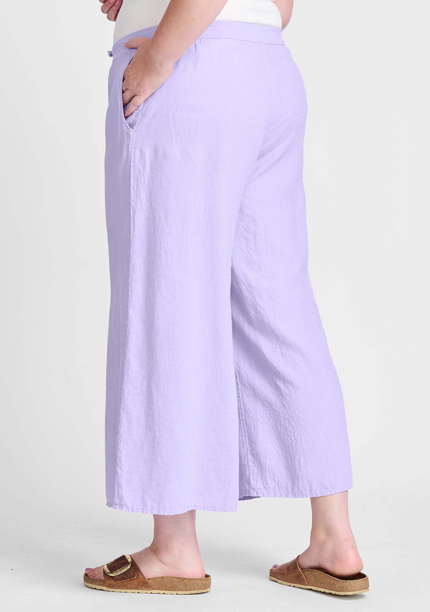 midtown floods linen drawstring pants details