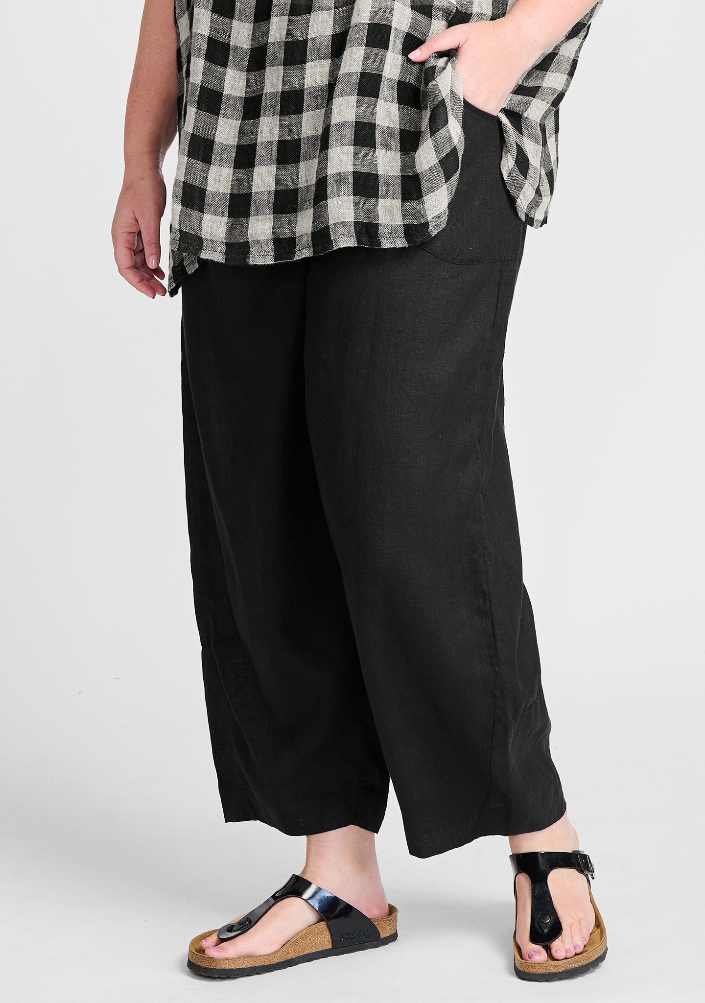 Black Linen Pants for Women