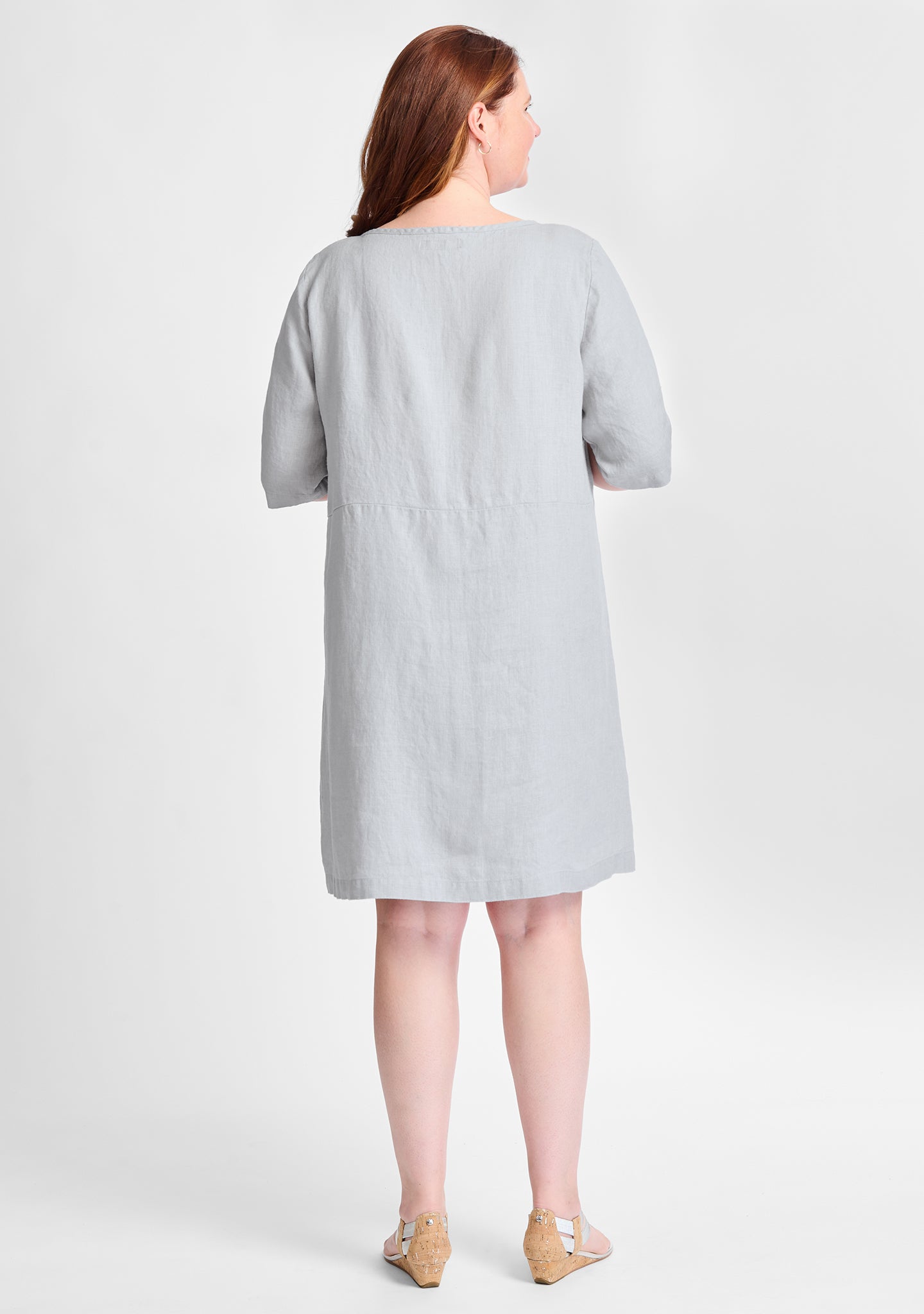 simple dress linen shift dress details