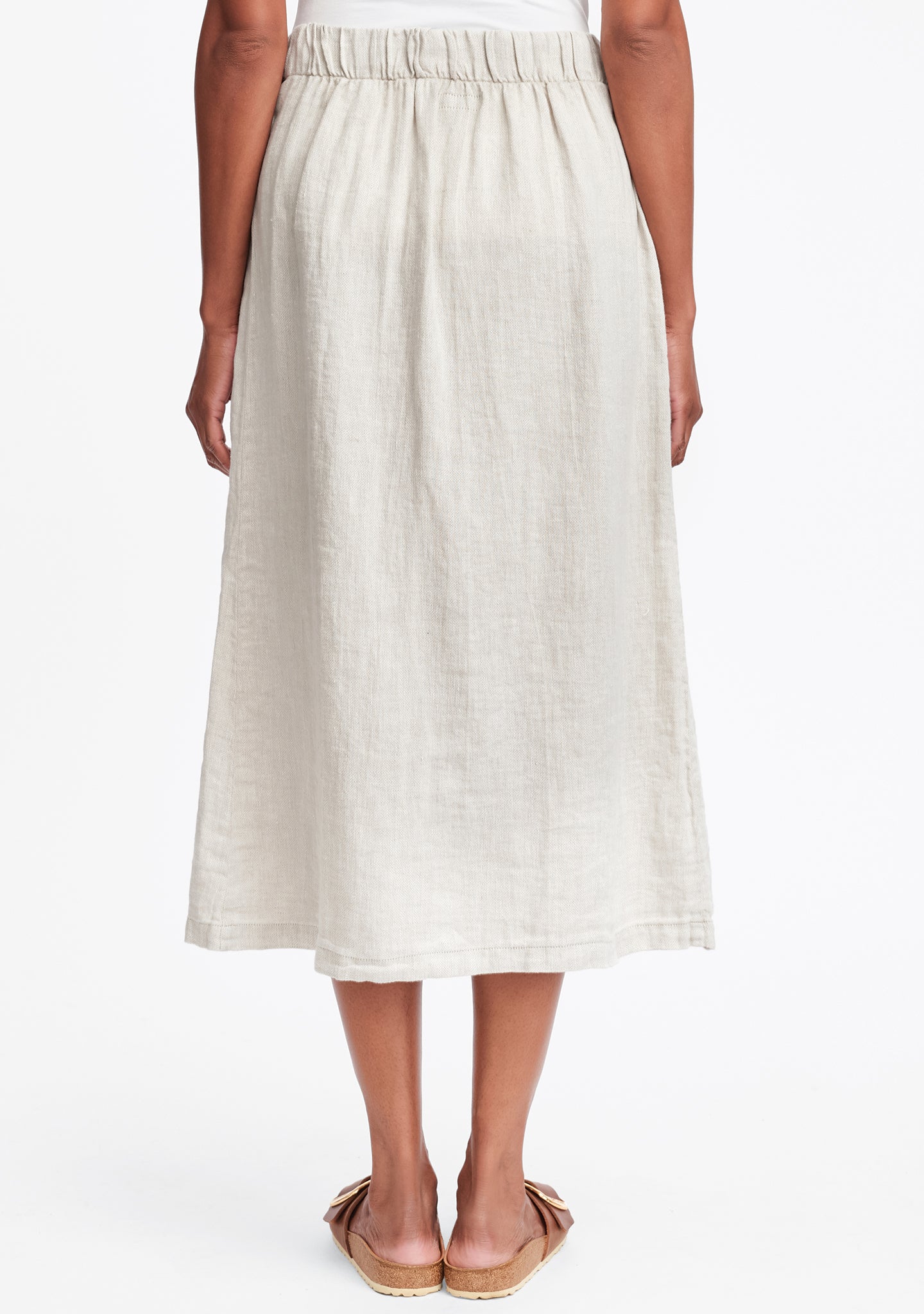 slit skirt linen maxi skirt details
