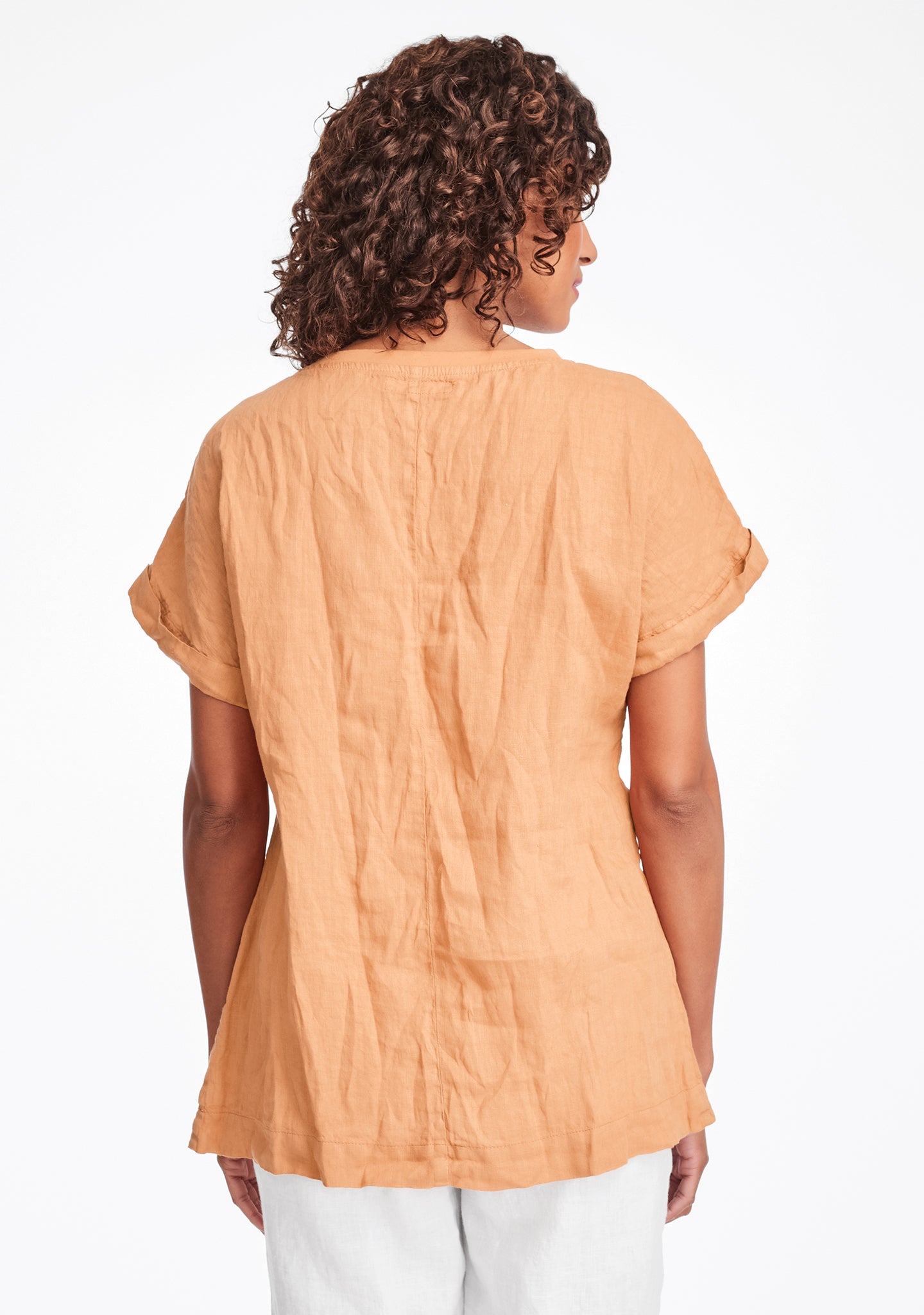 tee top linen t shirt details