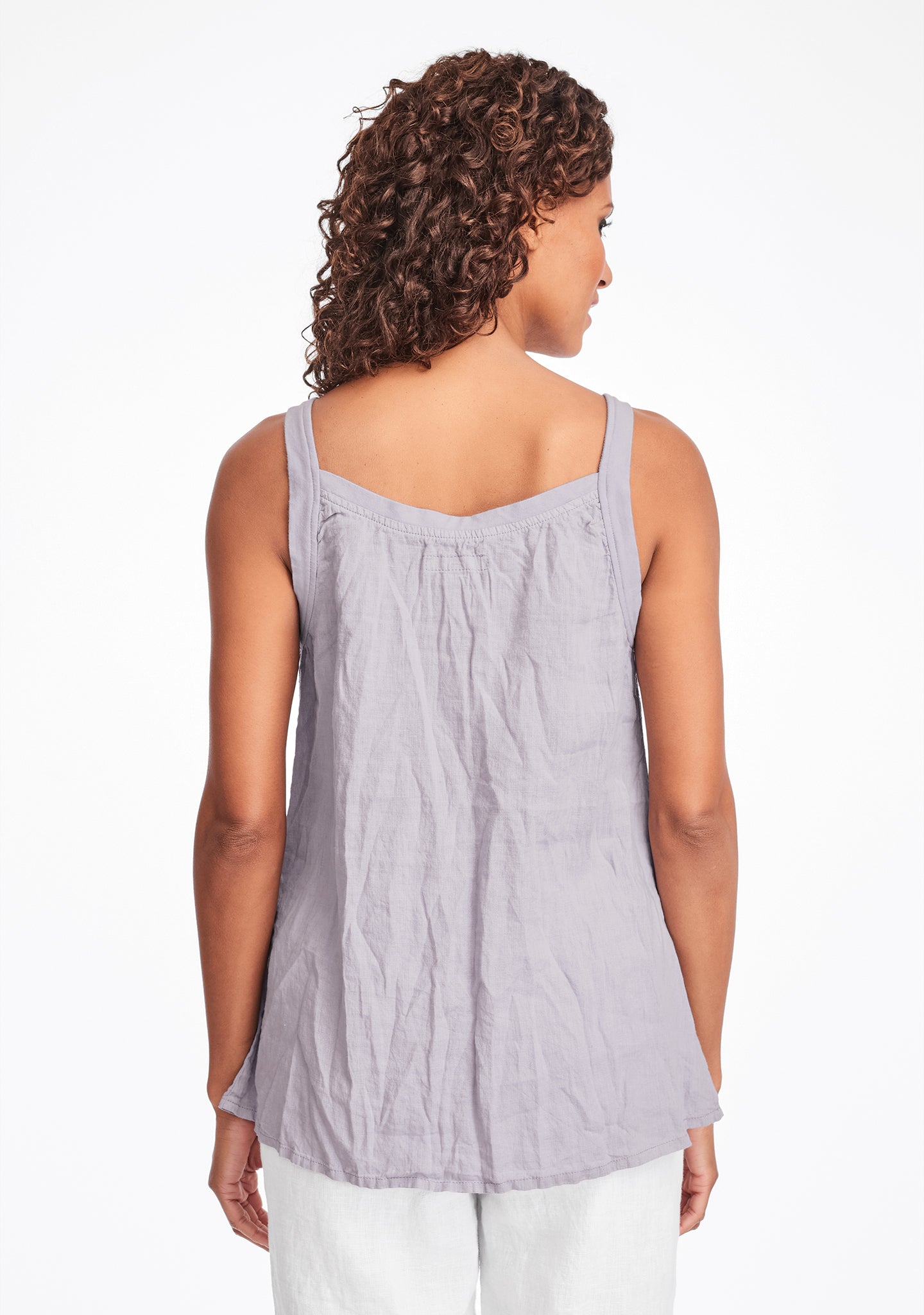 upward tunic linen tank top details