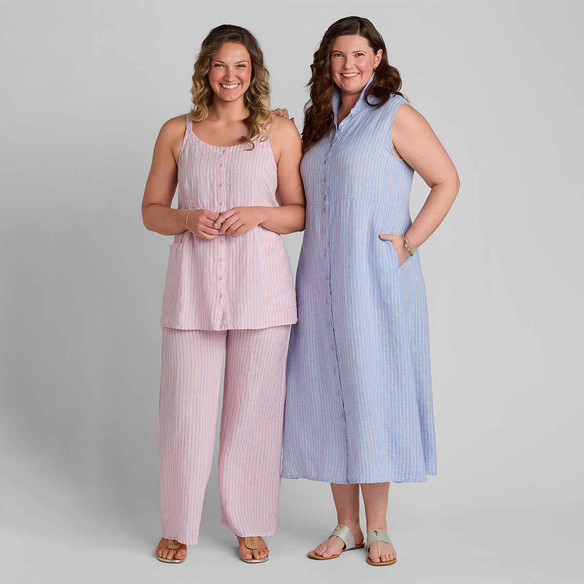 Linen Shirtdresses, Striped Linen Pants & Crisp White Linen for Summer