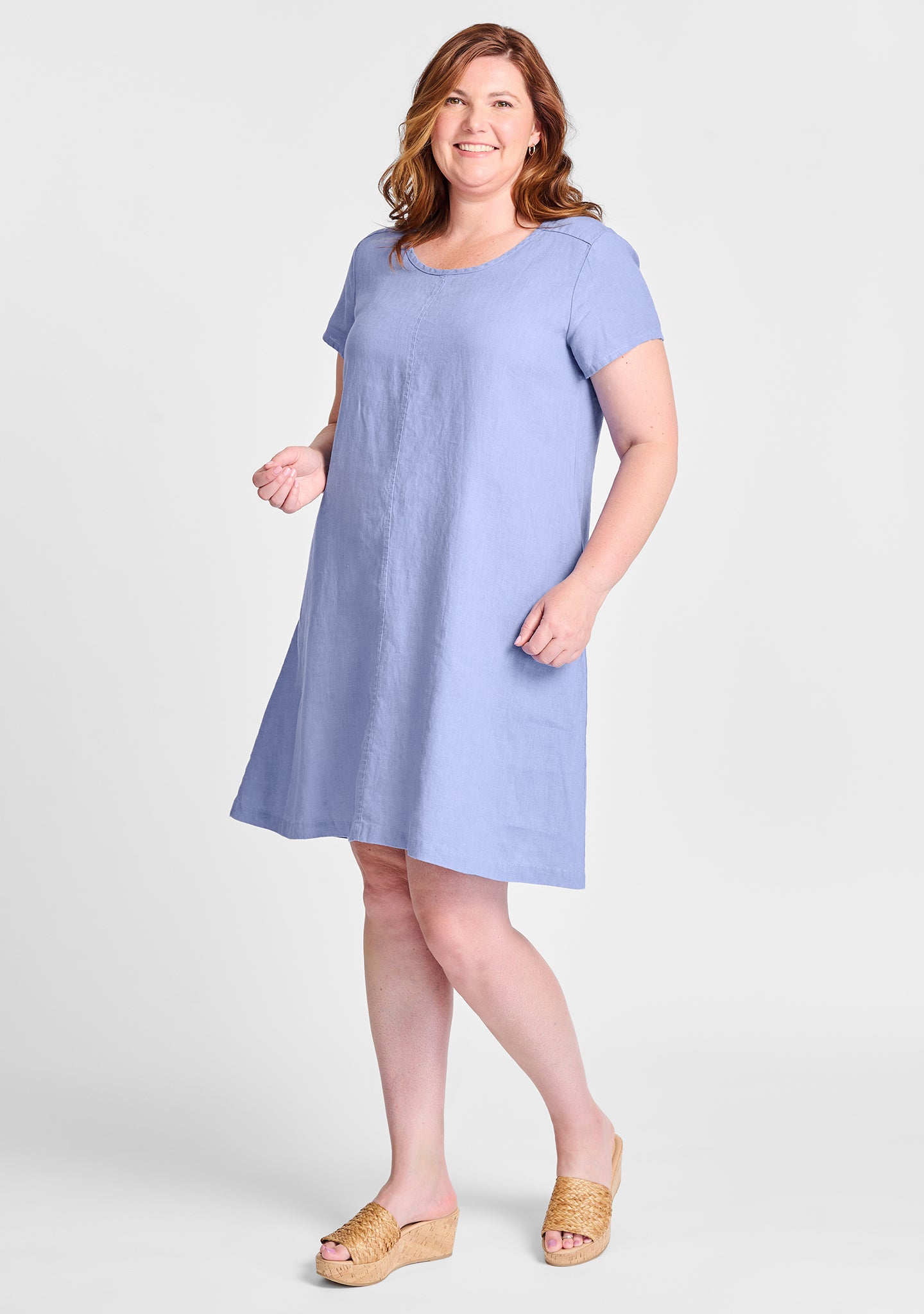 FLAX linen dress in blue
