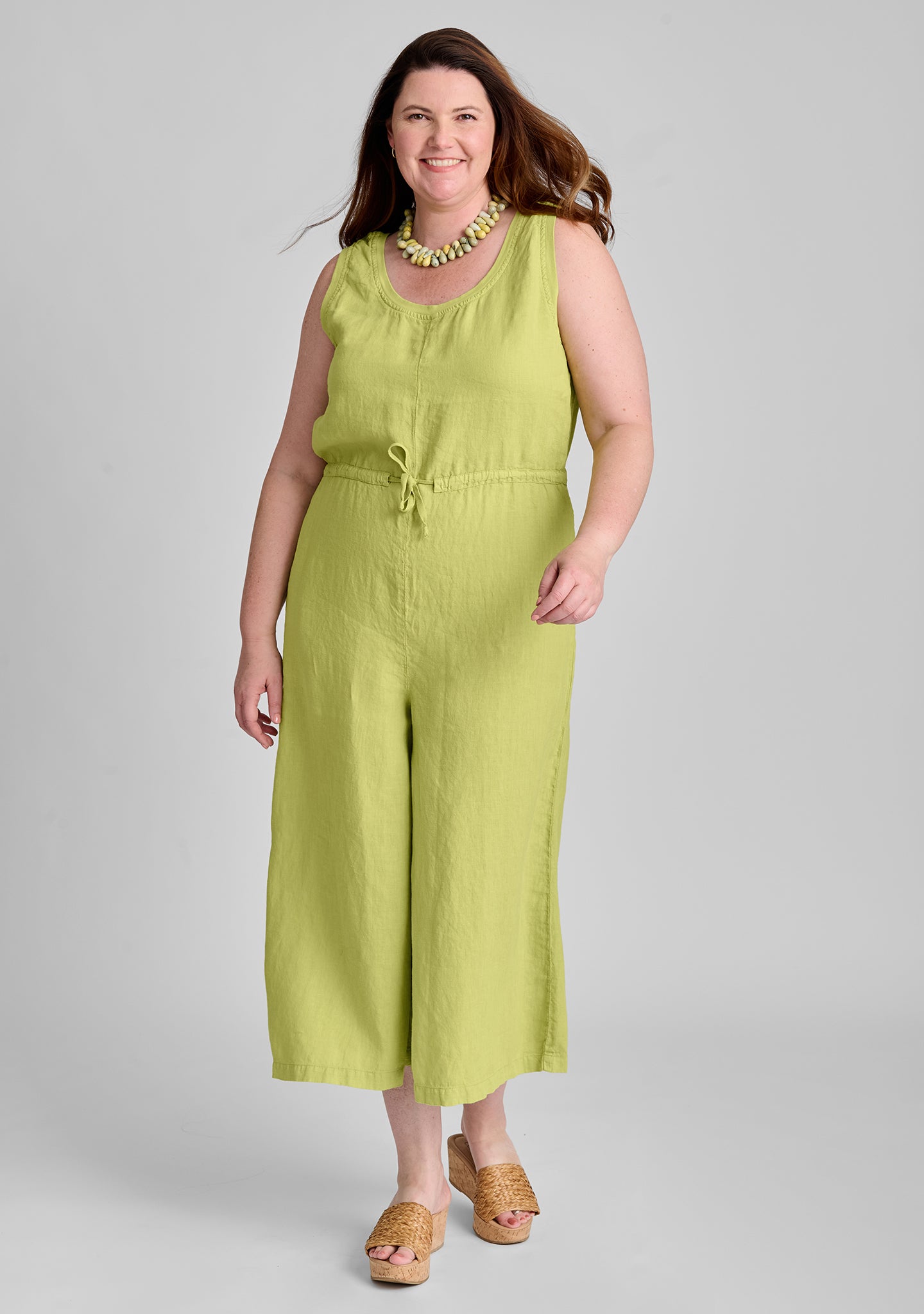 FLAX linen jumpsuit in green
