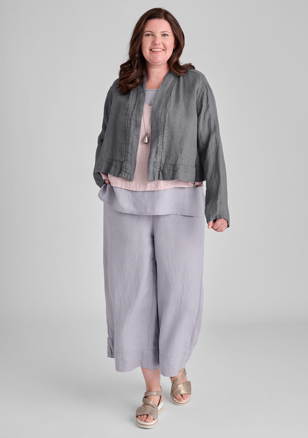 cropped cardigan linen cardigan details