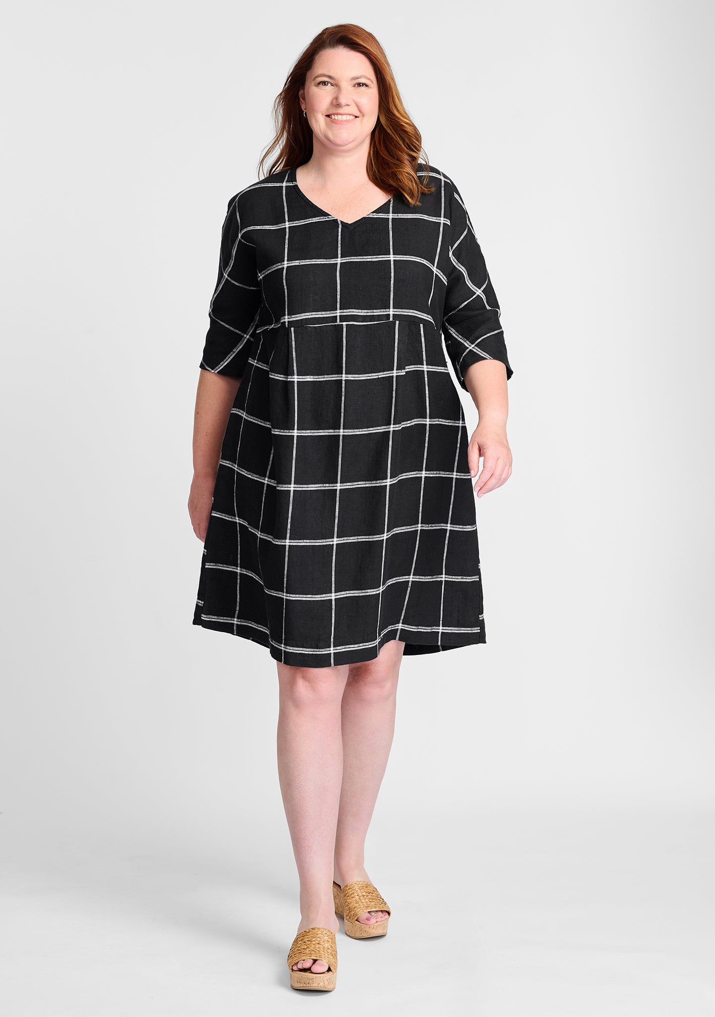 FLAX linen dress in black