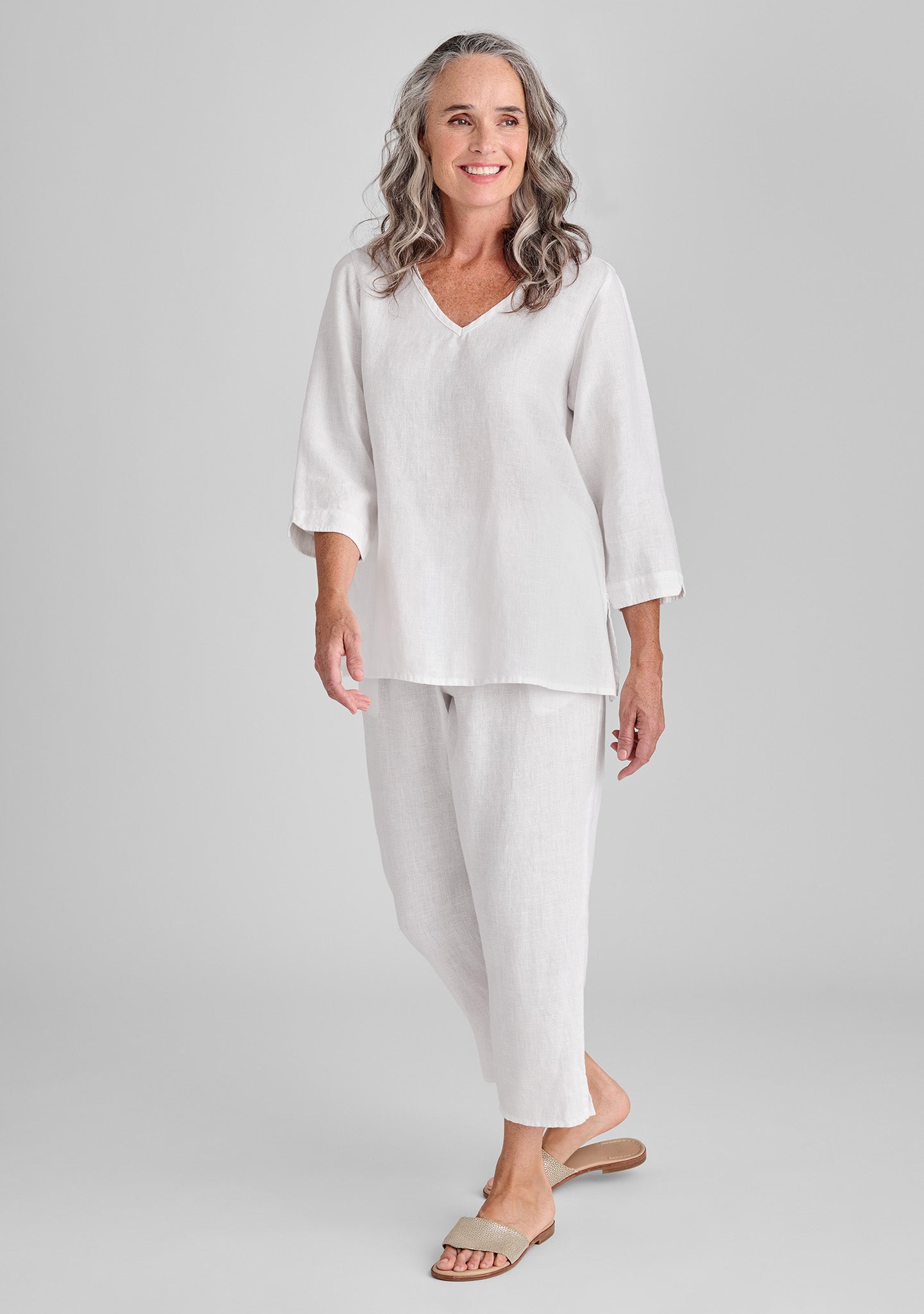 Pocketed Ankle Pant - Linen Pants