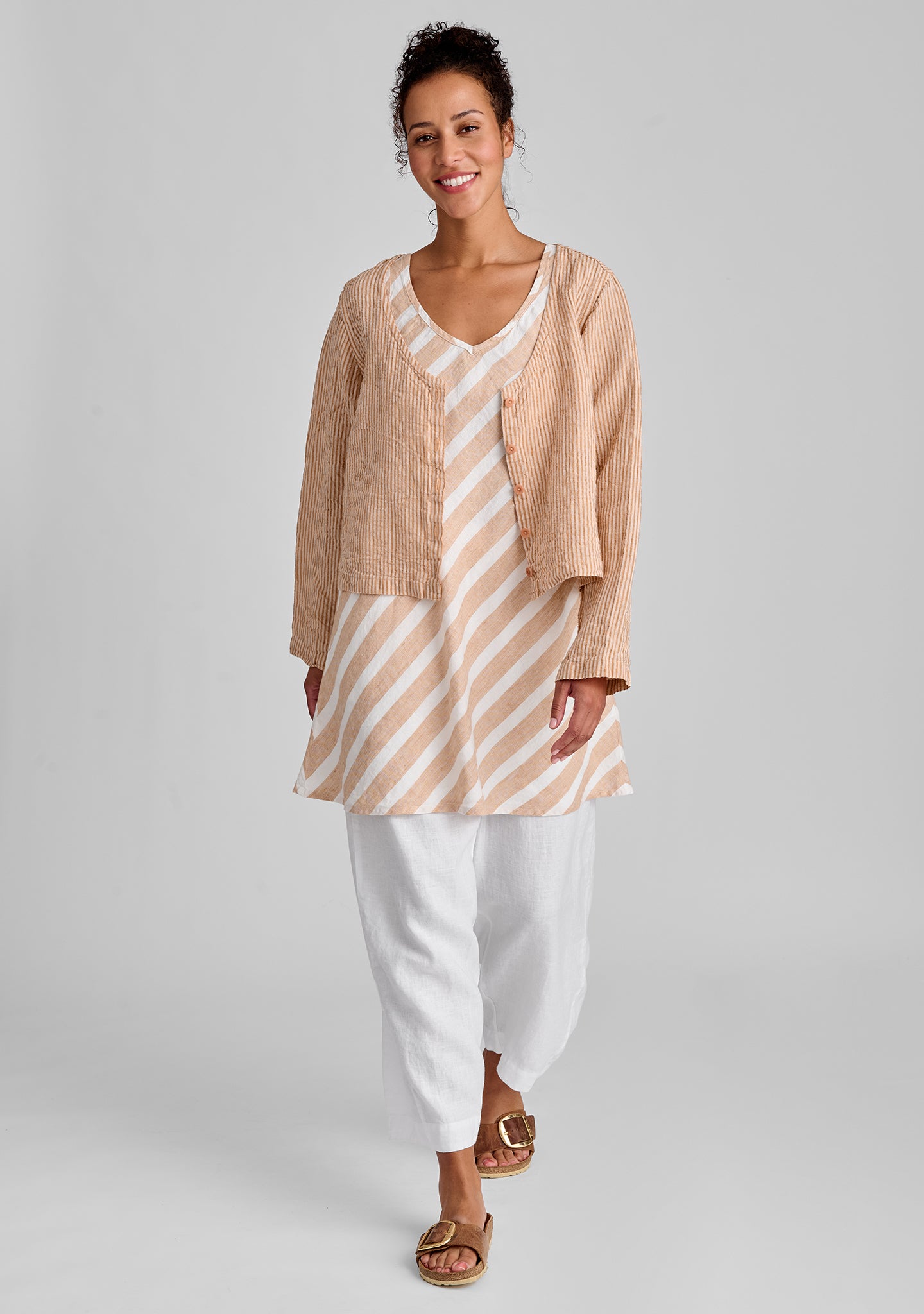 Ladies on sale linen cardigans