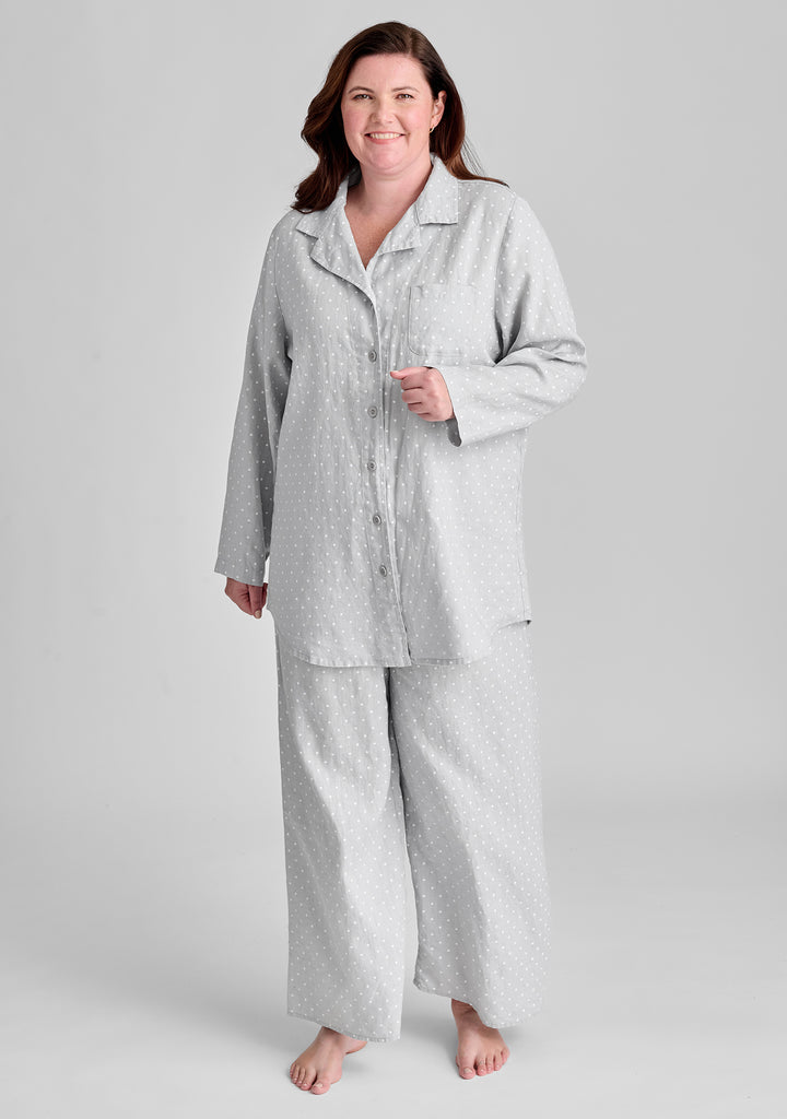 pajama set linen pajamas grey