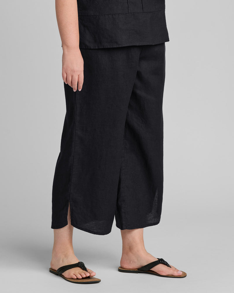 Black linen pants
