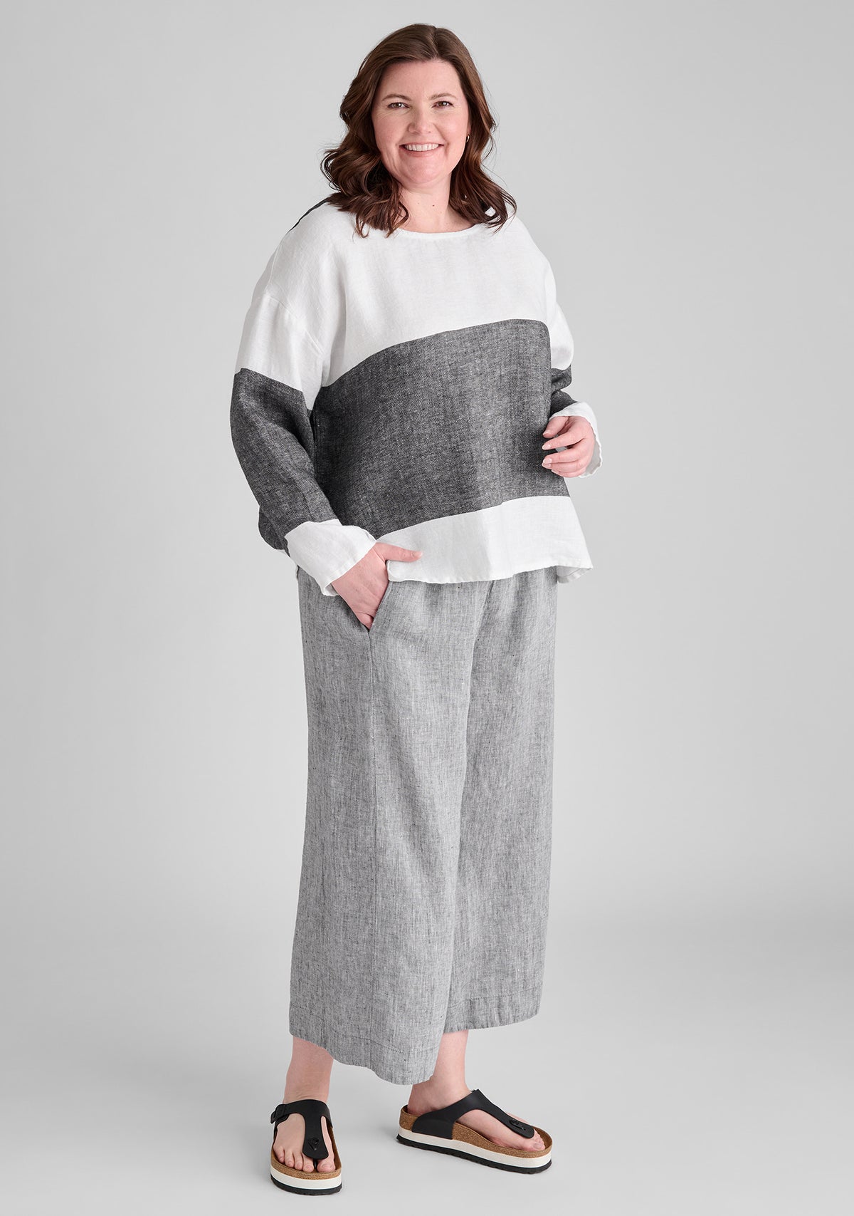 Panel Pant - Linen Pants With Elastic Waist - FINAL SALE – FLAX
