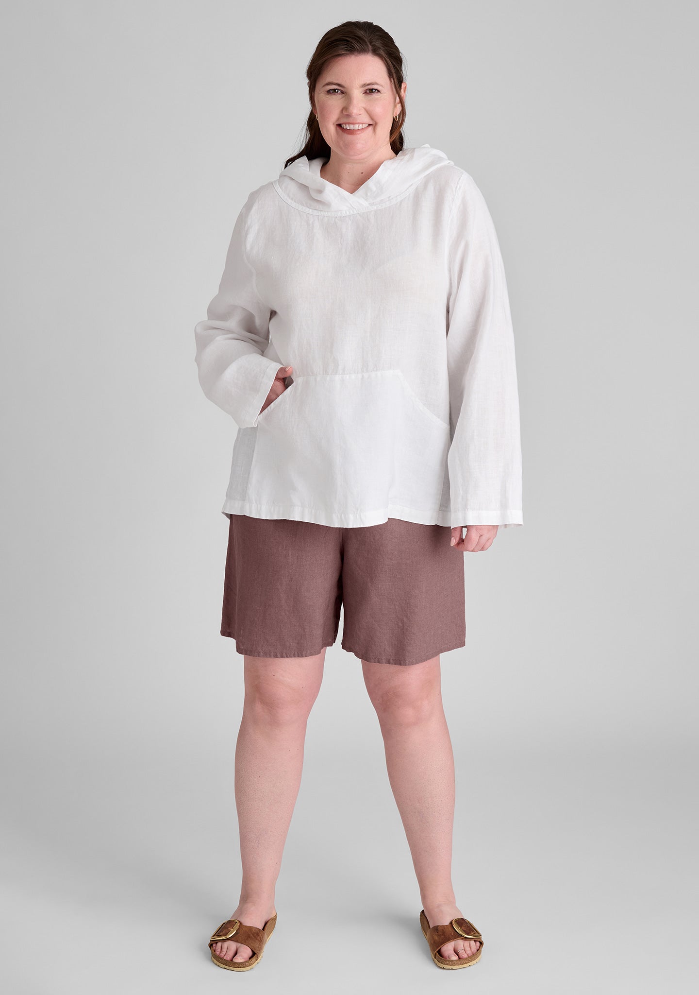 Boxd Up - Linen Shorts - FINAL SALE - Mauve
