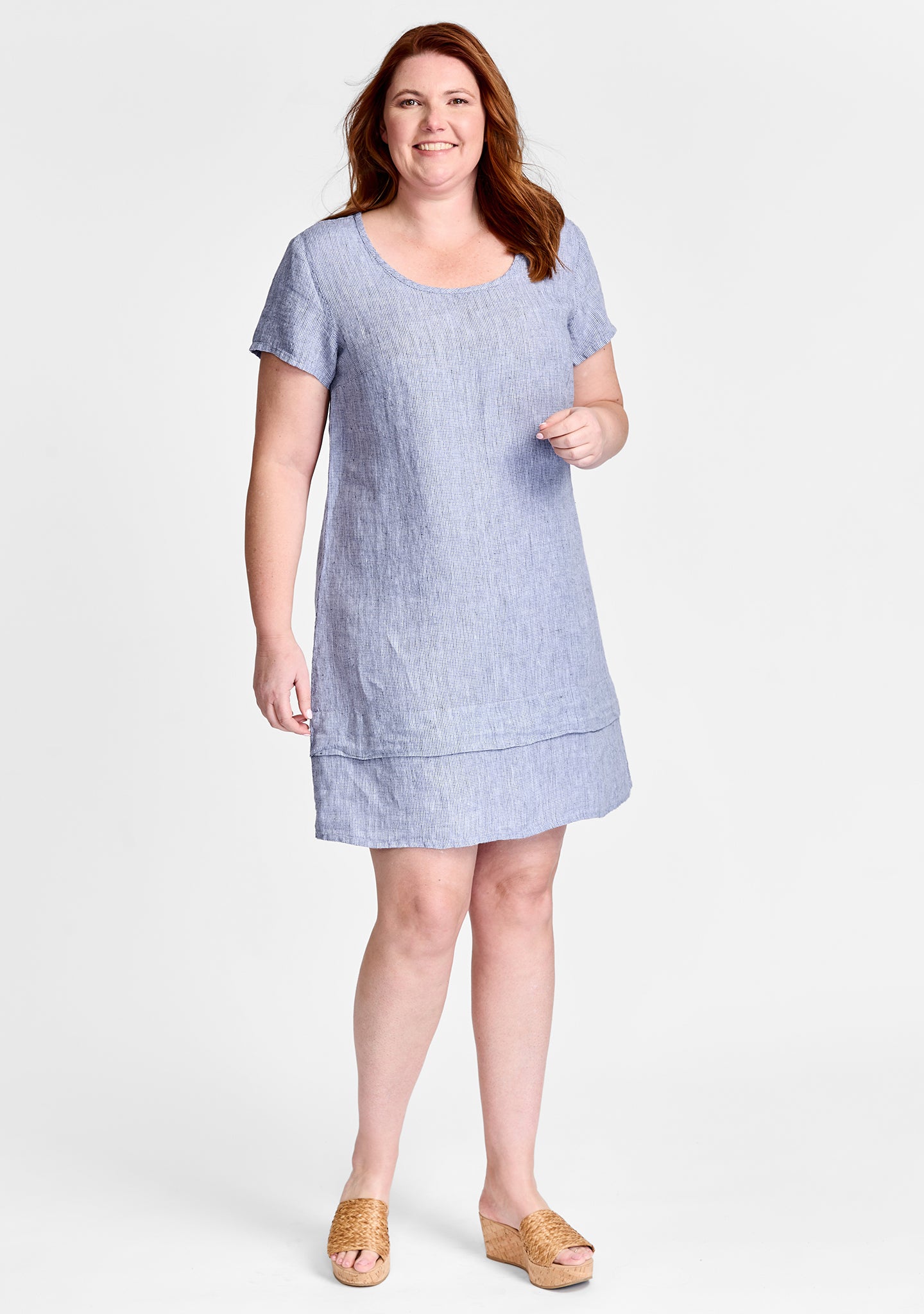 FLAX linen dress in blue