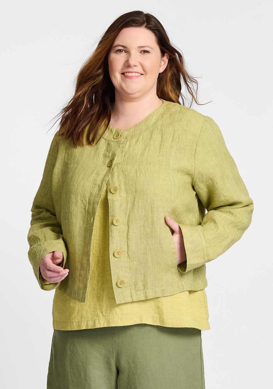 Linen Jackets For Women - FLAX