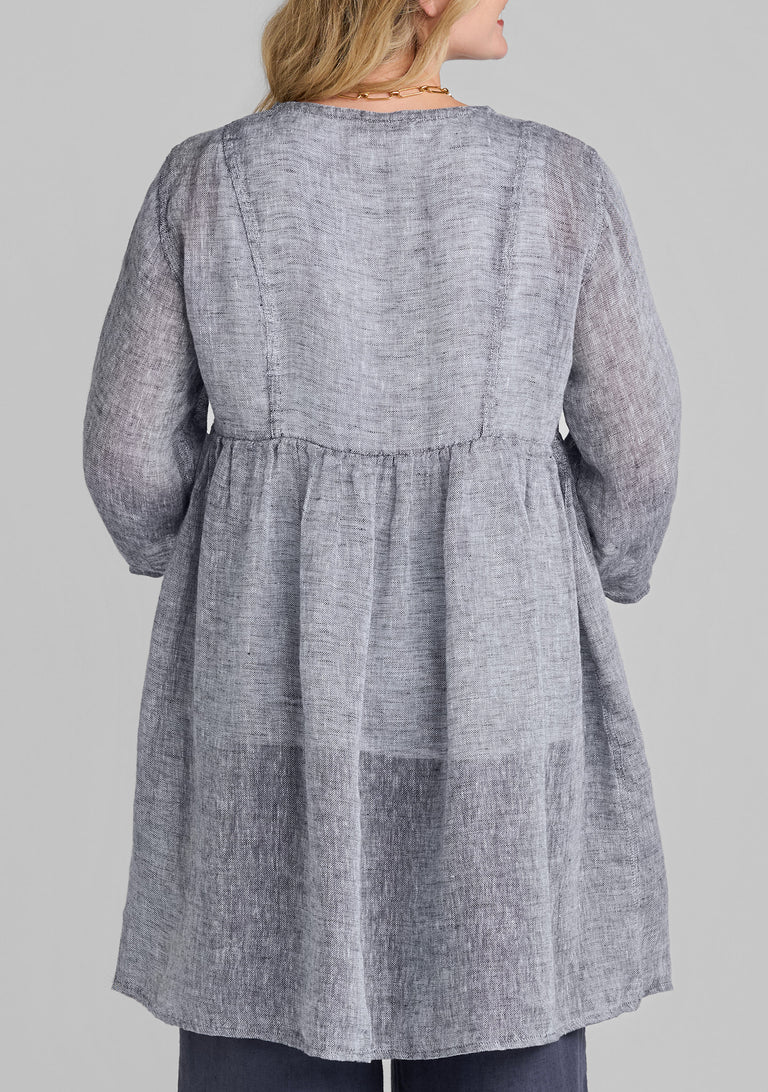 FLAX linen jacket in blue