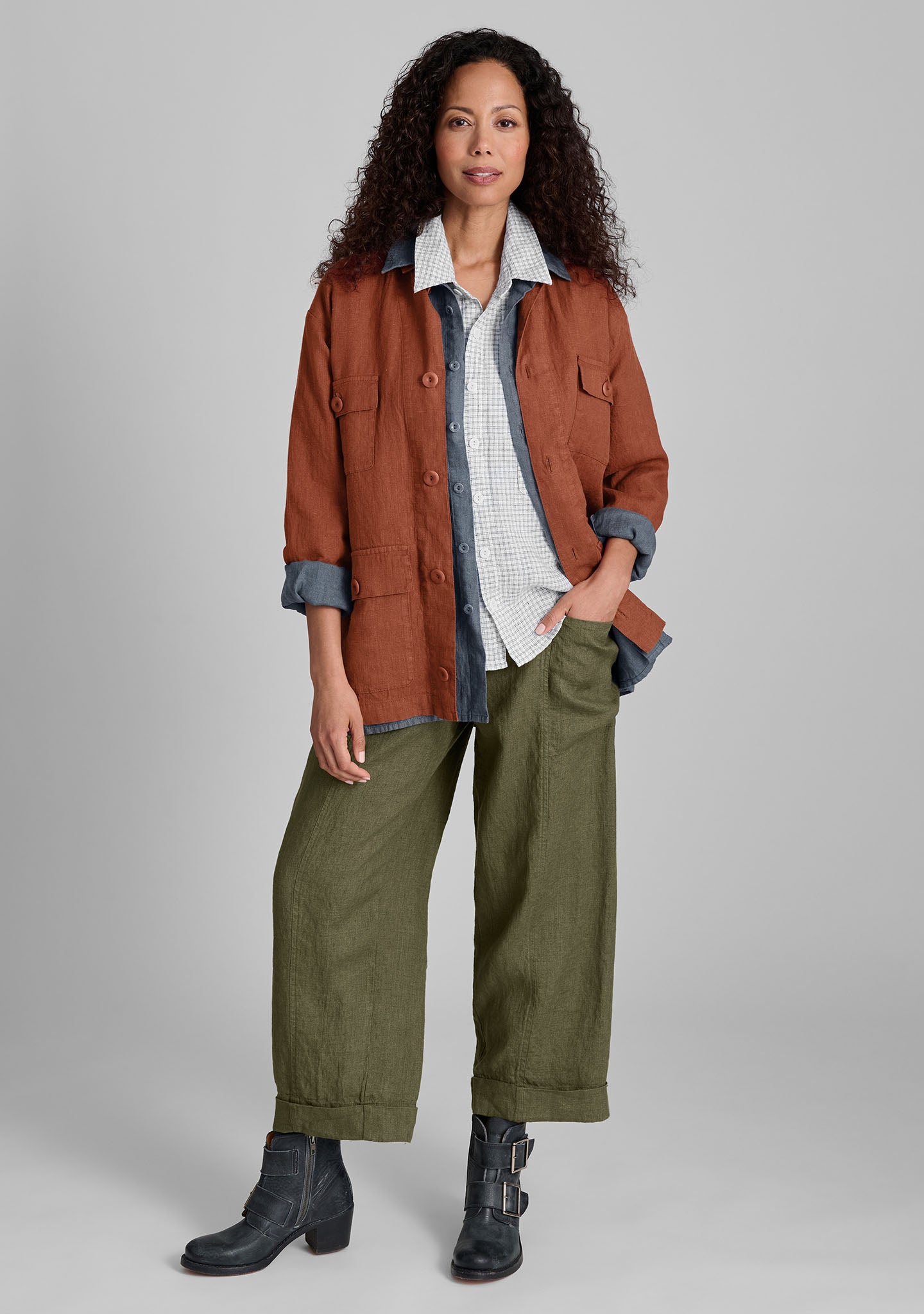 keen pant linen drawstring pants details