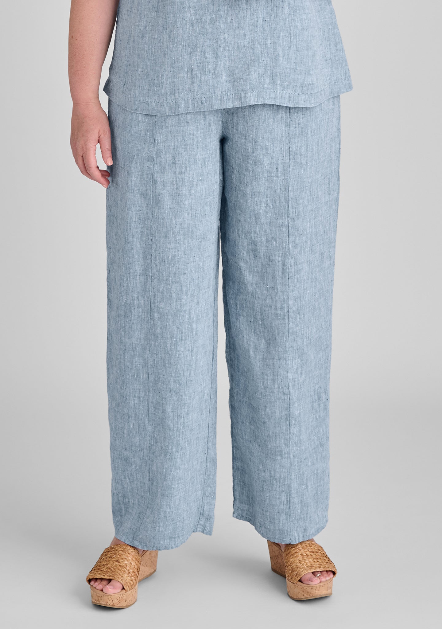 amelia pant linen pant blue