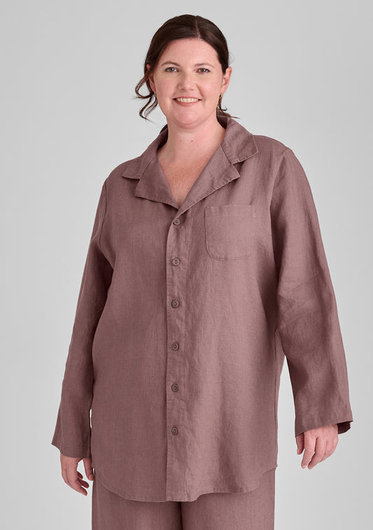 anniversary shirt linen button down shirt purple