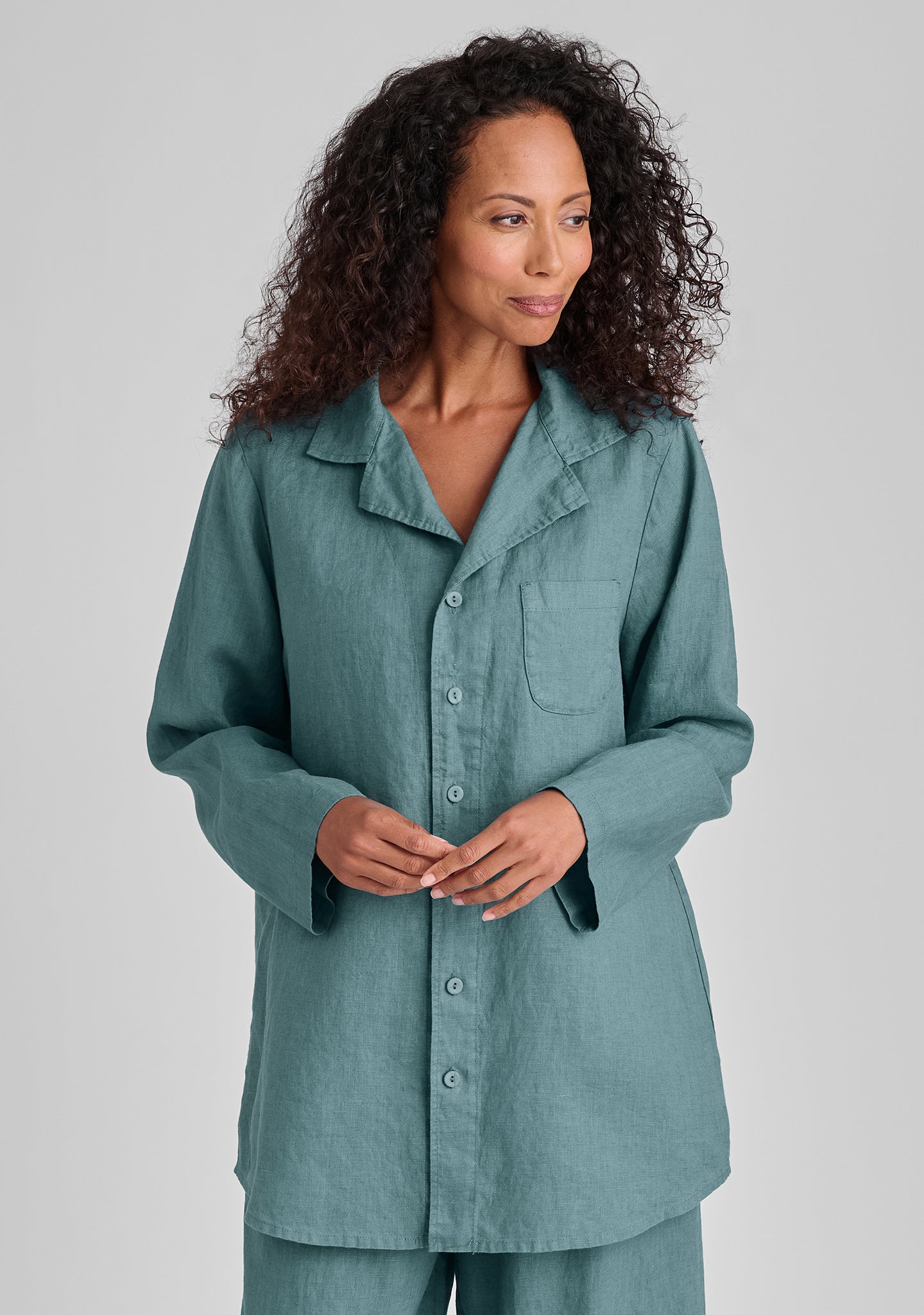 anniversary shirt linen button down shirt details