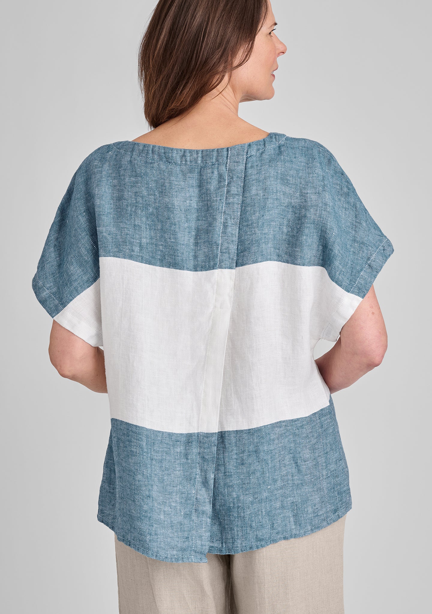 back slit tee linen shirt details