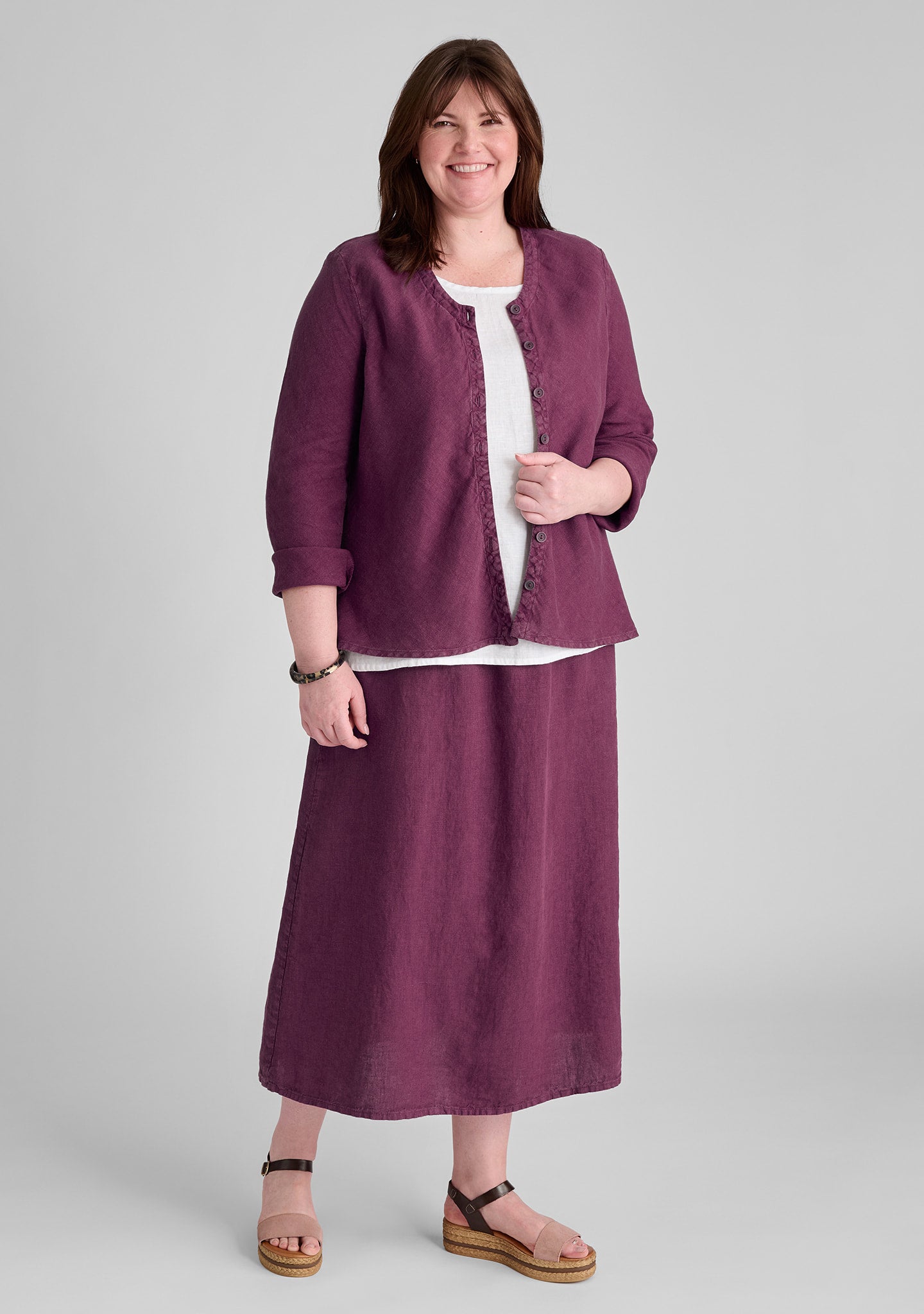 go to skirt linen maxi skirt details