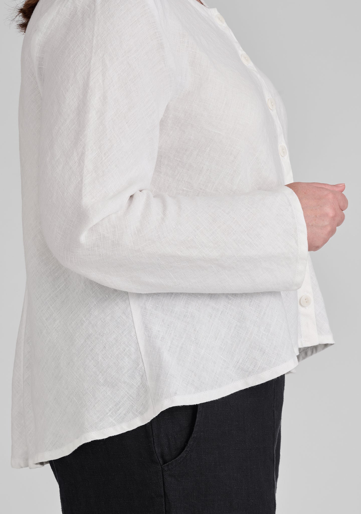 beneficial blouse linen cardigan details