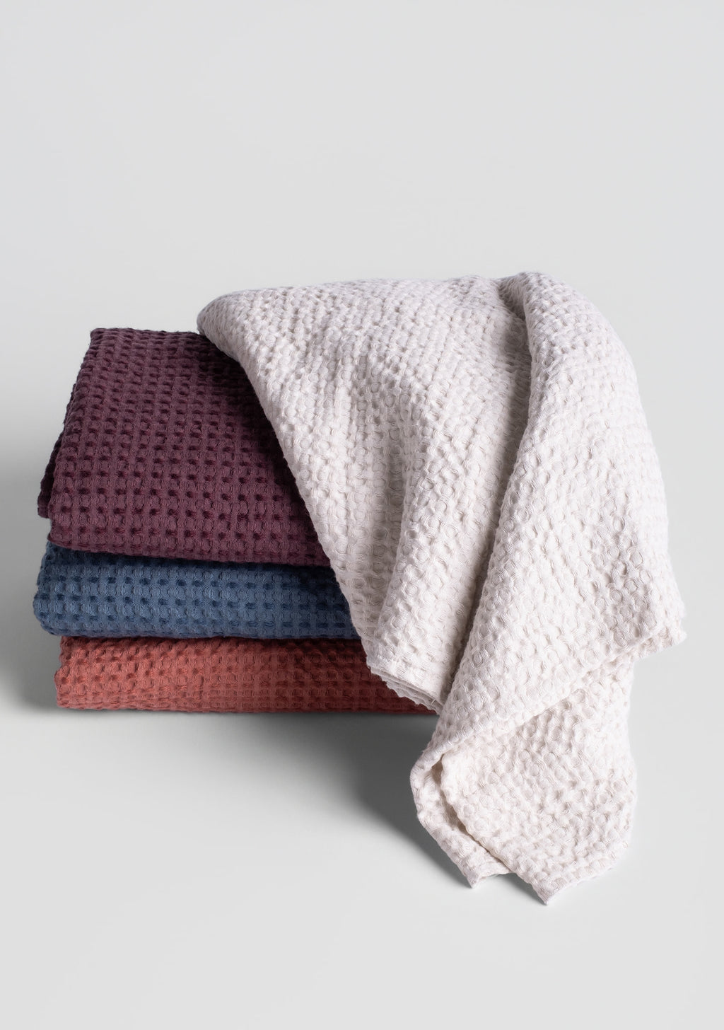 throw blanket linen cotton blend natural