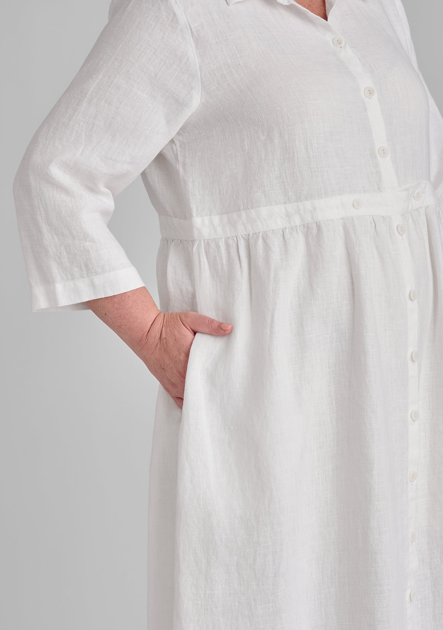 button down dress linen maxi dress details