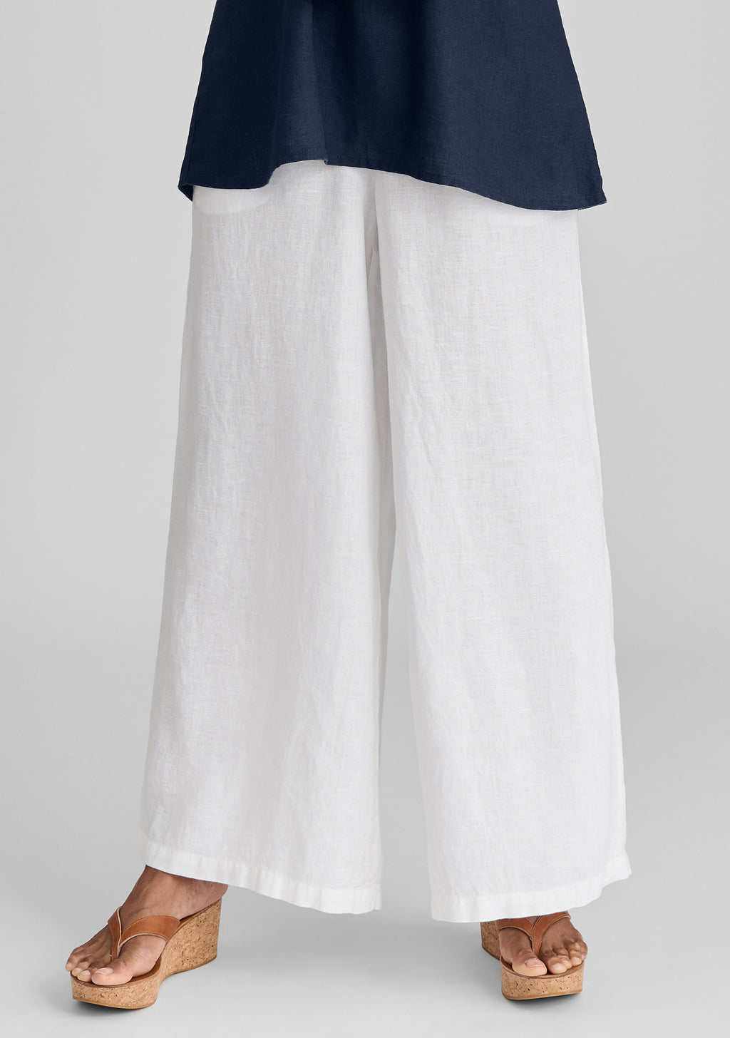 carefree pant full length linen pants white