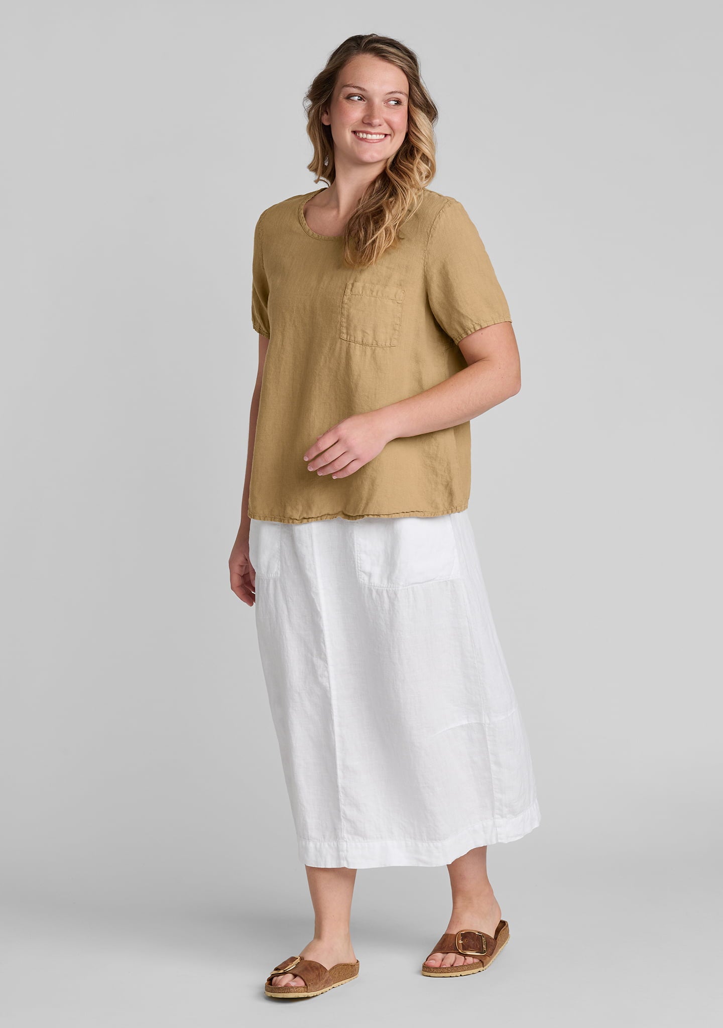 Urban Skirt - Linen Skirt - White