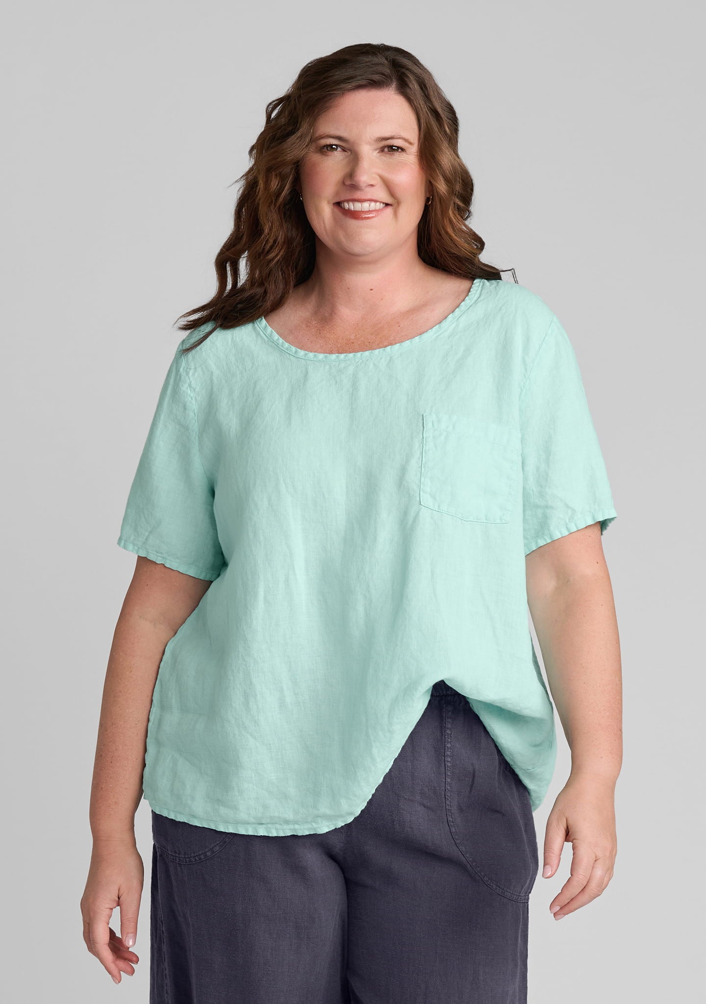 celestial tee linen t shirt green