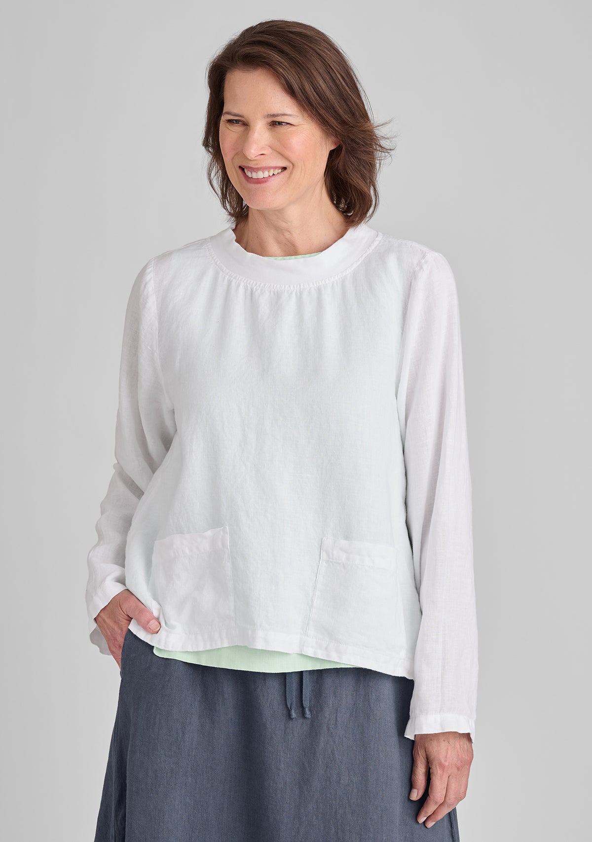 Chelsea Pullover - Long Sleeve Linen Shirt - FINAL SALE – FLAX