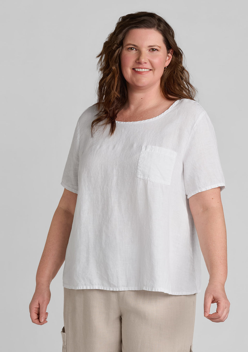 celestial tee linen t shirt white