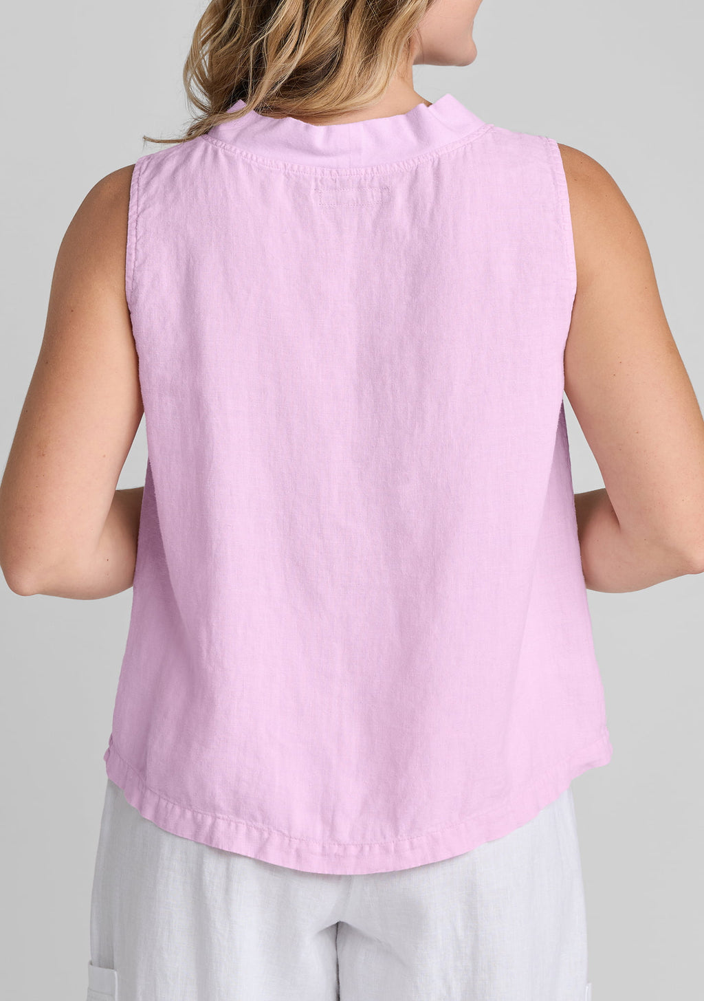 chelsea top linen tank top details