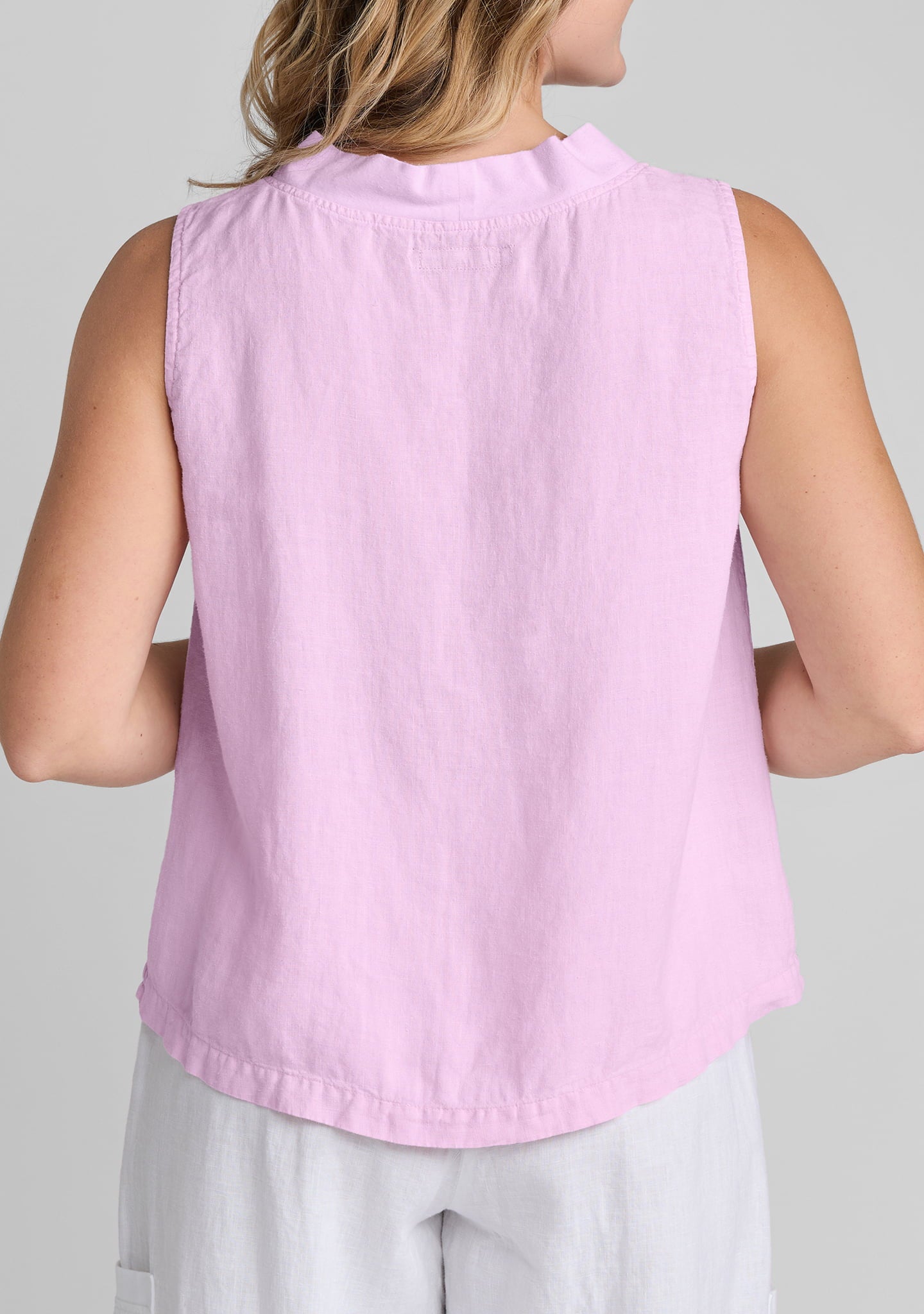 chelsea top linen tank top details