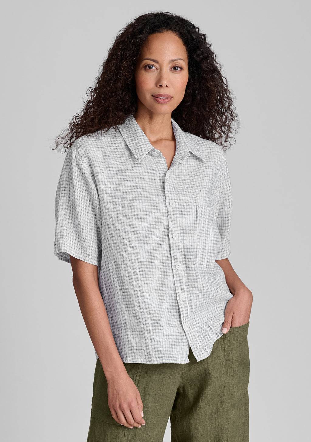 cherished shirt linen button down shirt blue