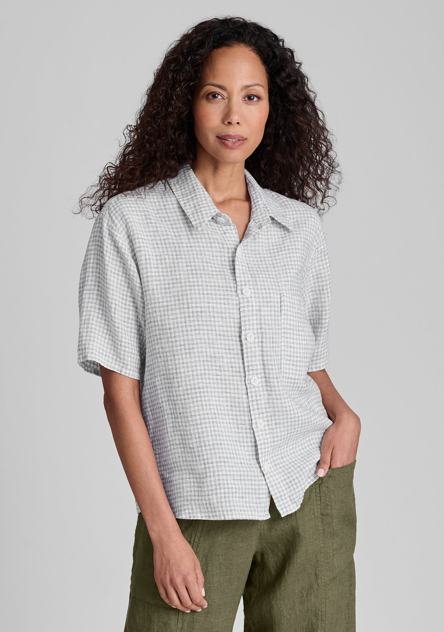 cherished shirt linen button down shirt blue