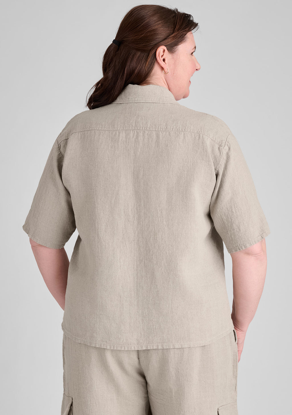 cherished shirt linen button down shirt details