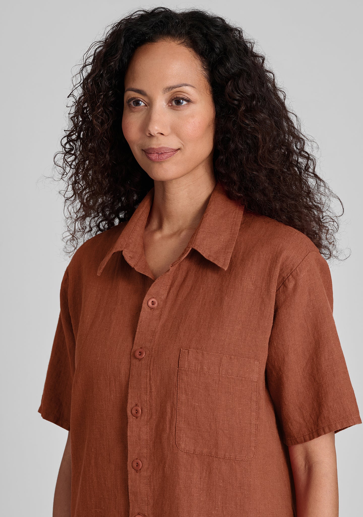 cherished shirt linen button down shirt details